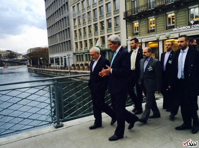پیاده روی محمدجواد ظریف و جان کری در خیابان های ژنو + تصاویر