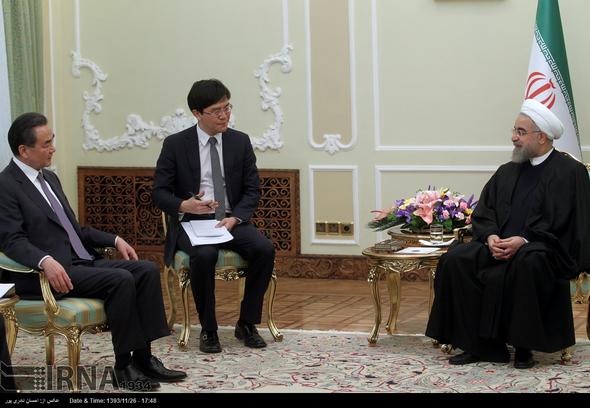 تصاویر : دیدار وزیر امور خارجه چین با روحانی و ظریف