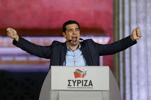 تصاویر : جشن پیروزی حزب ضد یورو در یونان