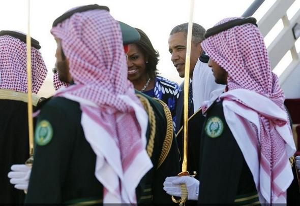 تصاویر : استقبال ملک سلمان از اوباما