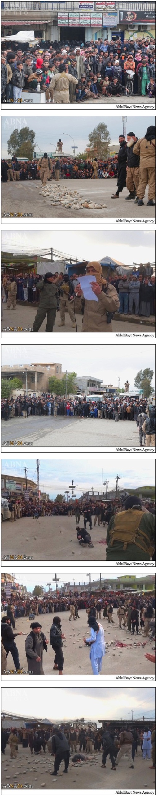 تصاویر : سنگسار شهروند عراقی توسط داعش