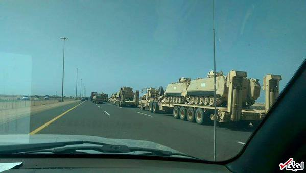 عکس: انتقال ادوات سنگین نظامی به مرز یمن توسط عربستان