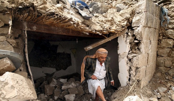 تصاویر : حمله مرگبار به روستایی نزدیک صنعا