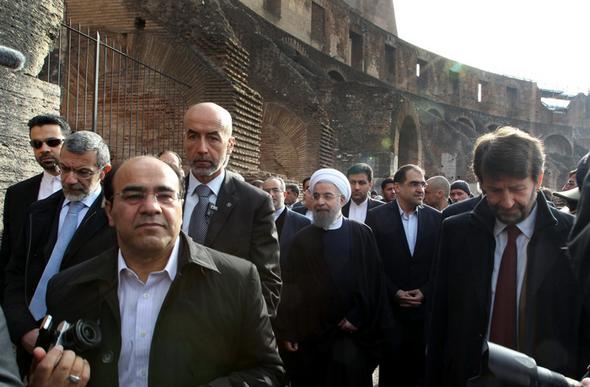 تصاویر : بازدید روحانی از میدان نبرد گلادیاتورها
