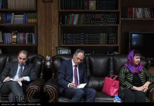 دیدار خانم بوس معاون وزیر خارجه هلند با خانم امین زاده معاون روحانی/تصاویر