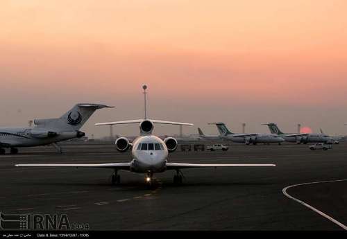هواپیمای رییس جمهور سوئیس در مهرآباد / تصاویر