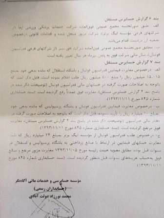 اسناد جديدترين تخلف کفاشيان/ رئيس چرا با اين همه ابهام روي پل نمي‌رود؟