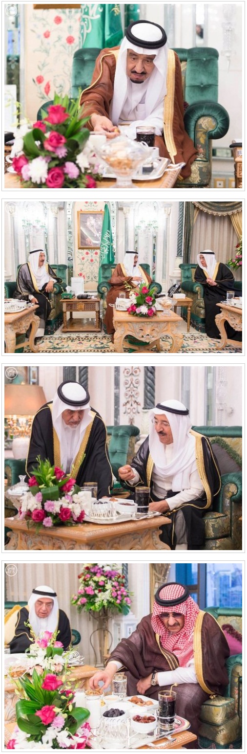 عکس : افطاری پادشاه عربستان سعودی