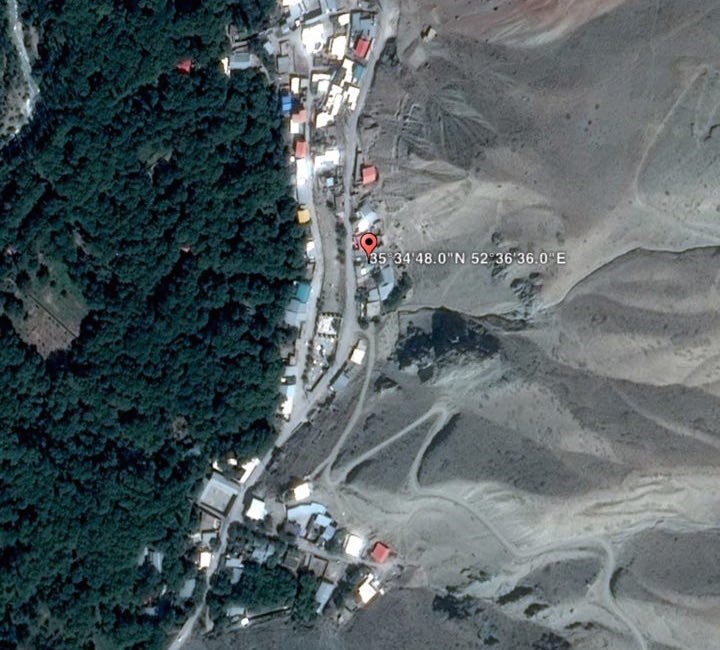 تصویر ماهواره‌ای کانون زلزله تهران