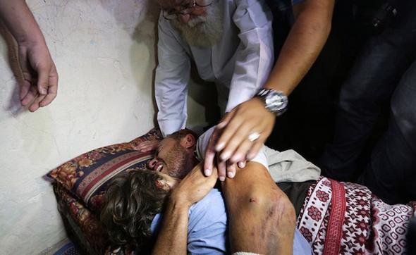 تصاویر : تراژدی شهادت مادر باردار در غزه