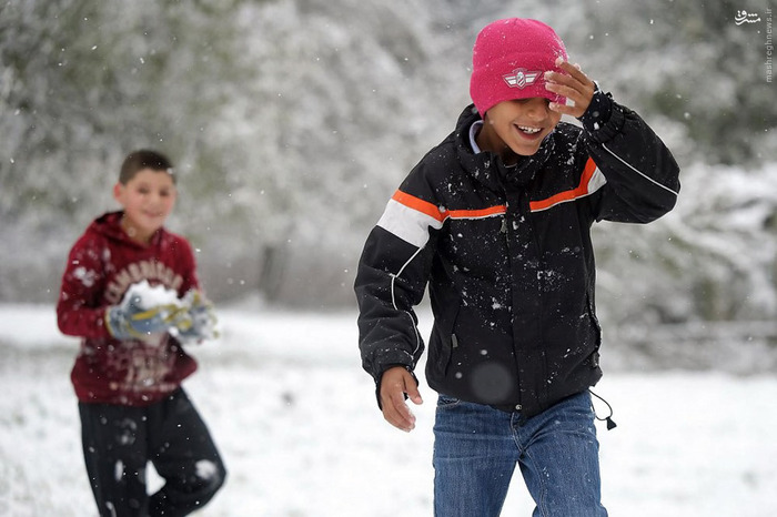 تصاویر: شادی بچه های آلمانی از اولین برف