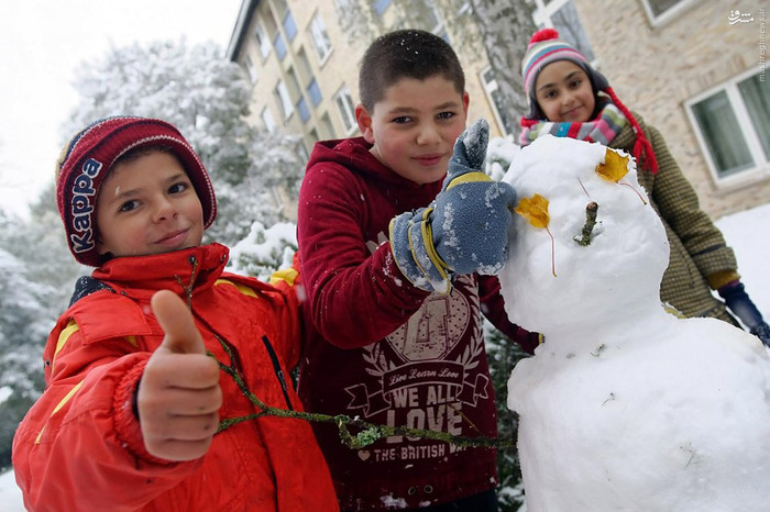 تصاویر: شادی بچه های آلمانی از اولین برف