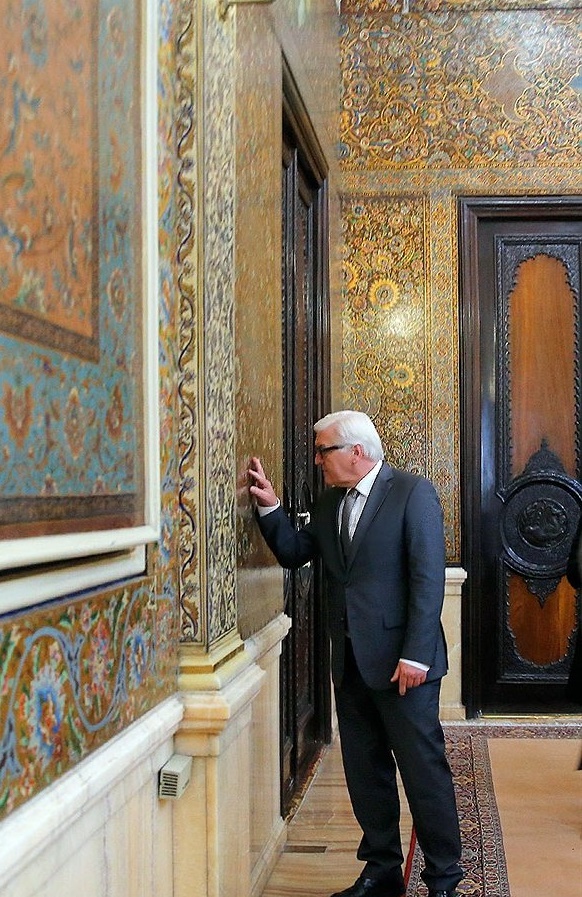 تصاویر/ شگفتی وزیر خارجه آلمان از معماری اصیل ایرانی در ساختمان مجمع تشخیص مصلحت نظام