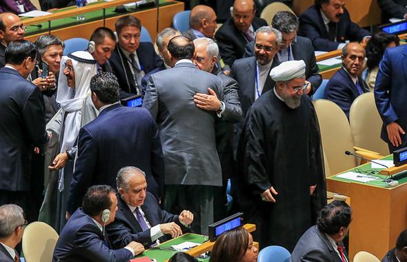 تصاویر : روحانی در مقر سازمان ملل