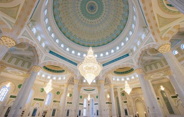 تصاویر : بازدید جان‌کری از مسجد و قرآن تاریخی