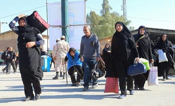 تصاویر : خروج زائران اربعین حسینی از مرز مهران