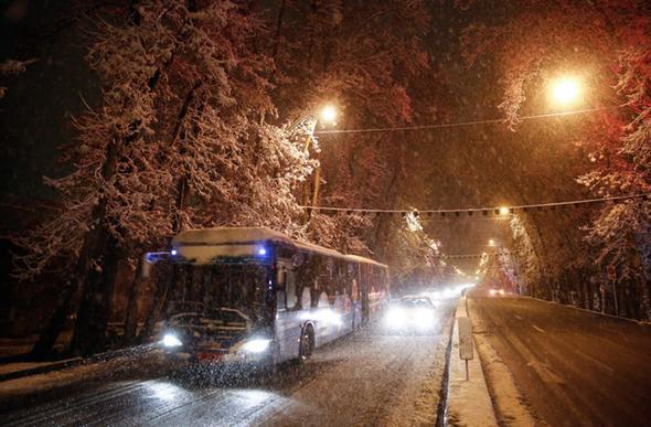 تصاویر : برف پائیزی در تهران