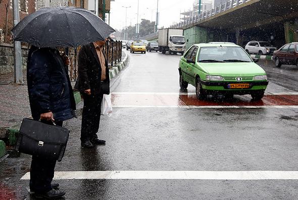 تصاویر : برف پائیزی در تهران