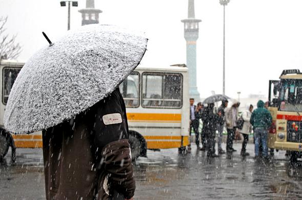 تصاویر : برف پائیزی در تهران
