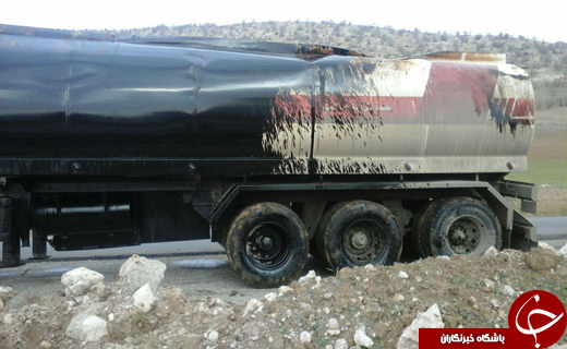 واژگونی تریلی حامل نفت عراقی + تصاویر