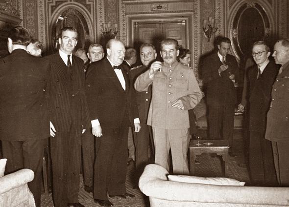 تصاویر : چرچیل، استالین و روزولت در کنفرانس تهران