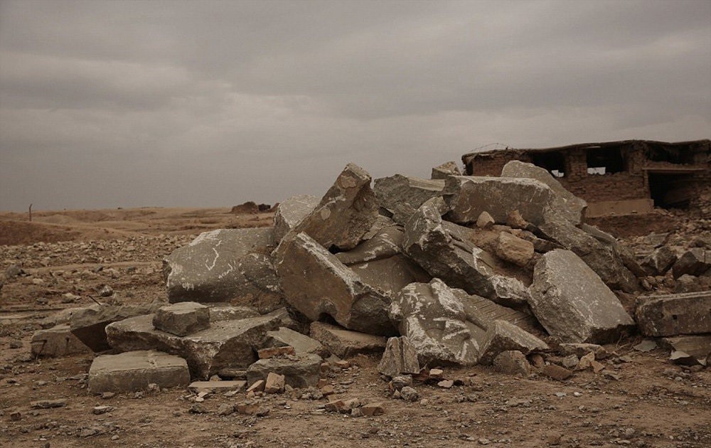 تصاویر : ویرانه های شهر نمرود پس از خروج داعش