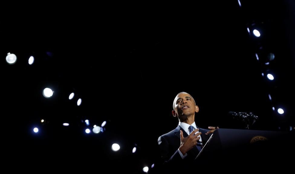تصاویر : سخنرانی خداحافظیِ اوباما
