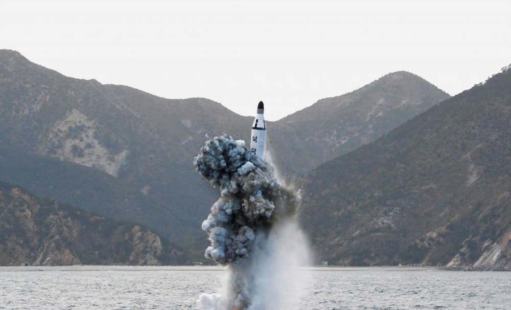 تصاویر : آزمایش موشکی جدید کره شمالی‎