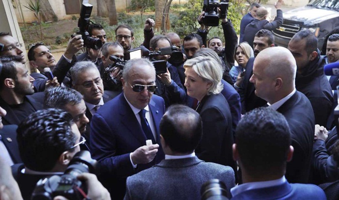 تصاویر : لغو دیدار سیاسی «مارین لوپن» در لبنان به خاطر نپوشیدن روسری