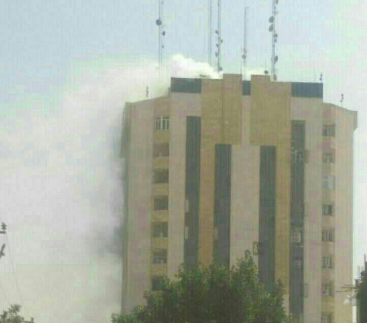 برج کیانپارس اهواز آتش گرفت +عکس