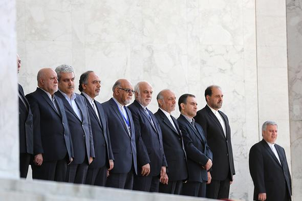 تصاویر : استقبال روحانی از رئیس جمهور کره