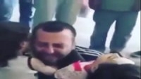ويديو/ لحظه وداع يك پدر سوري با دختر بچه هايش
