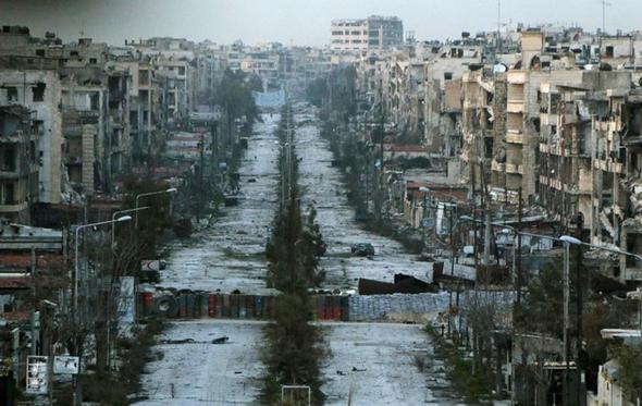 تصاویر : زندگی در ویرانه‌‌های حلب