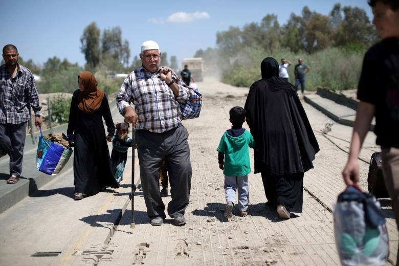 تصاویر : راه فرار جدید غیرنظامیان موصل از دست داعشی‌ها