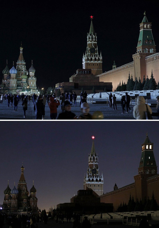 تصاویر : ساعت زمین در نقاط مختلف جهان‎