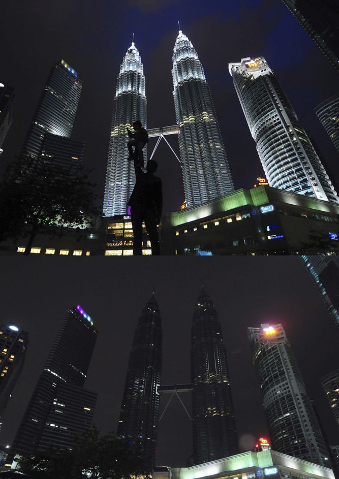 تصاویر : ساعت زمین در نقاط مختلف جهان‎