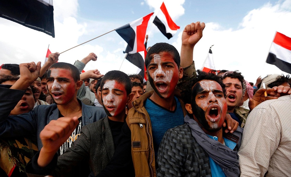 تصاویر : تظاهرات مردم یمن در دومین سالگرد تجاوز نظامی عربستان
