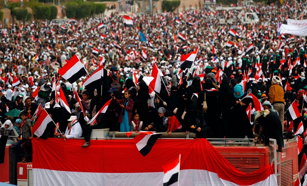 تصاویر : تظاهرات مردم یمن در دومین سالگرد تجاوز نظامی عربستان