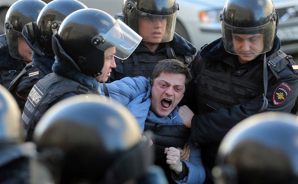 تصاویر : تظاهرات ضد دولتی در روسیه ‎