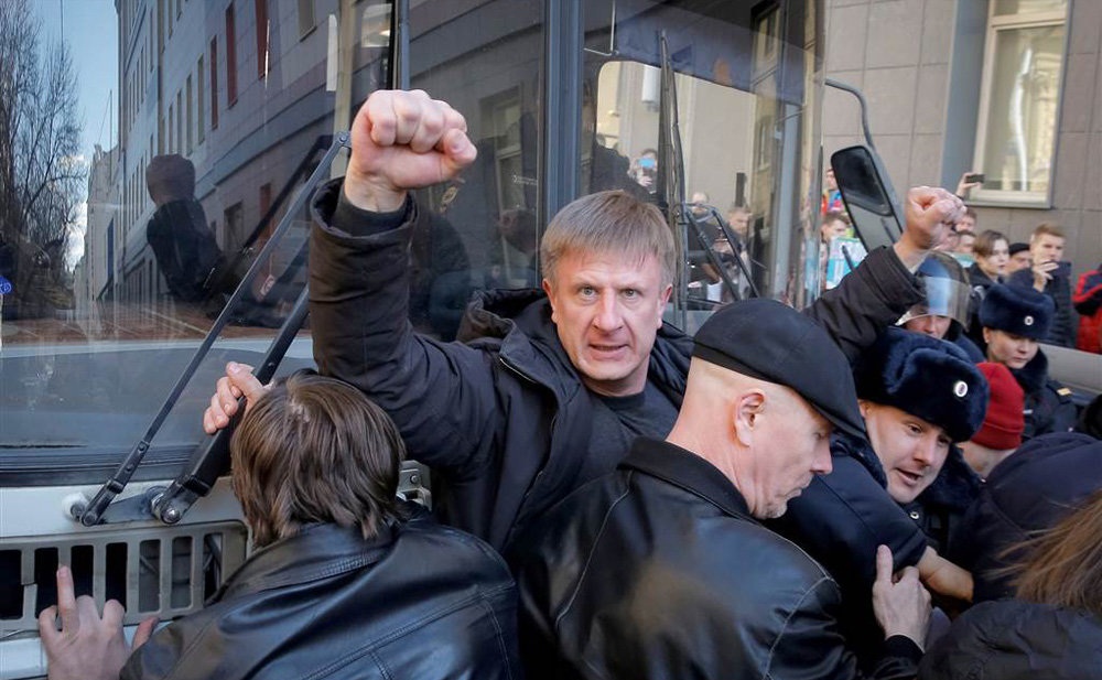 تصاویر : تظاهرات ضد دولتی در روسیه ‎