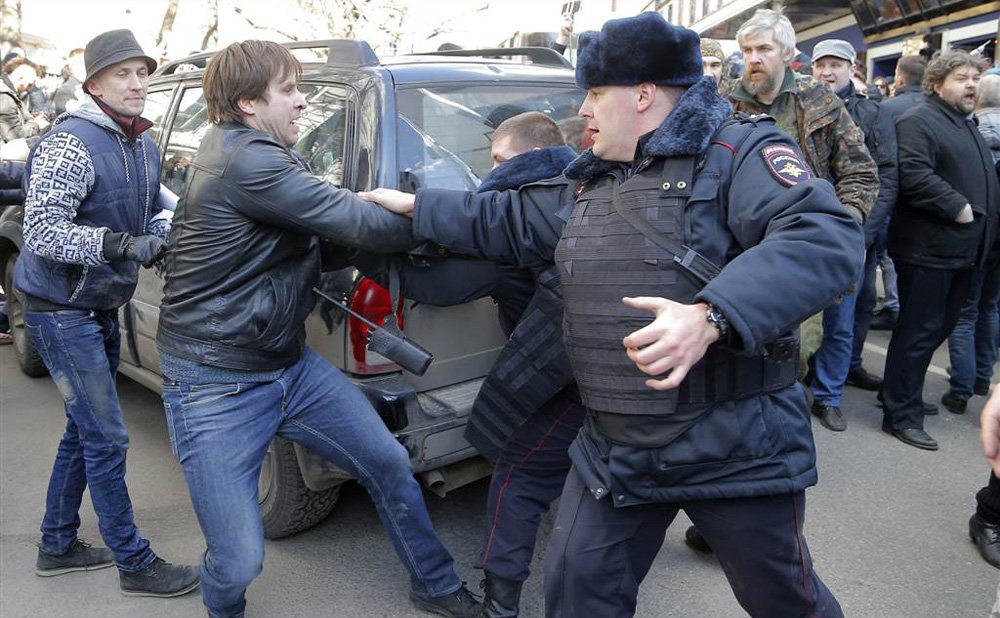 تصاویر : تظاهرات ضد دولتی در روسیه ‎