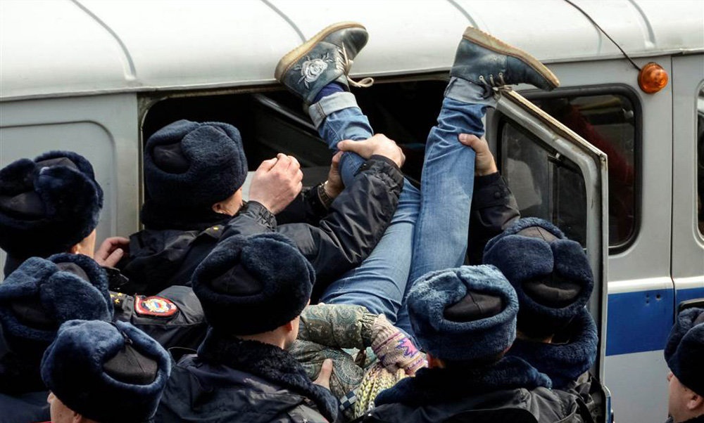 تصاویر : تظاهرات ضد دولتی در روسیه ‎