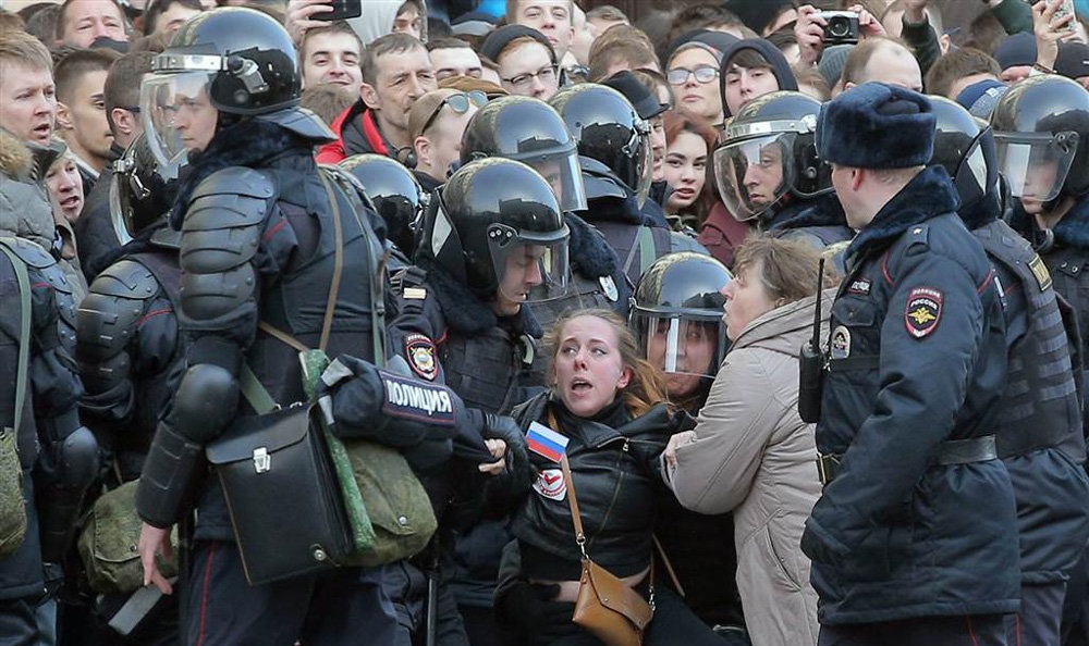 تصاویر : تظاهرات ضد دولتی در روسیه ‎
