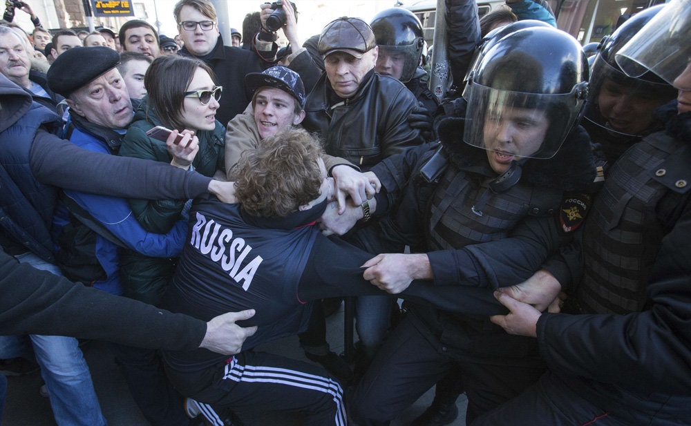 تصاویر : تظاهرات ضد دولتی در روسیه ‎