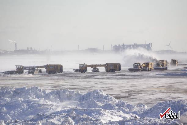 تصاویر : مختل شدن پرواز هواپیماها در پی برف و کولاک در آمریکا