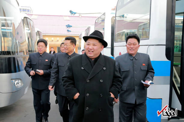 تصاویر : بازدید رهبر کره شمالی از کارخانه تولید اتوبوس