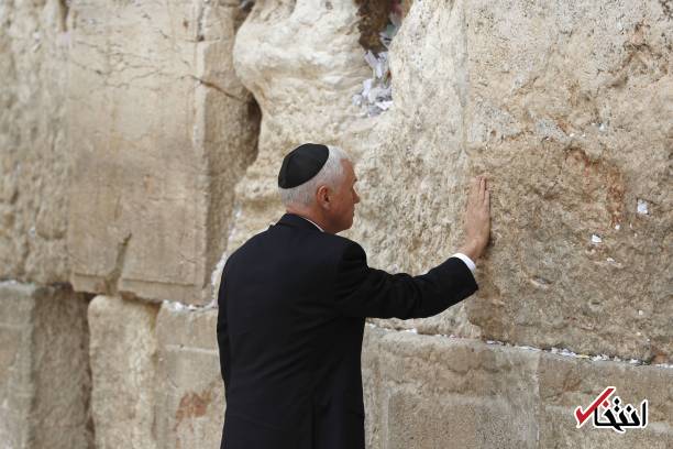 عکس/ معاون رییس جمهور آمریکا از دیوار ندبه دیدن کرد