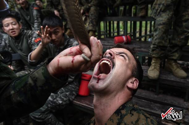 تصاویر : نوشیدن خون مار کبری توسط نظامیان ارتش آمریکا
