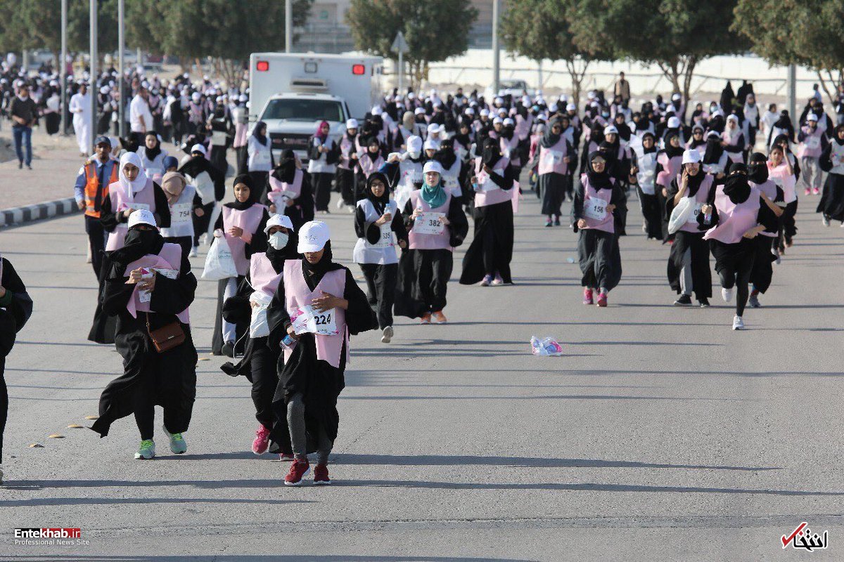تصاوير : شركت زنان عربستان براي اولين بار در دوي ماراتن