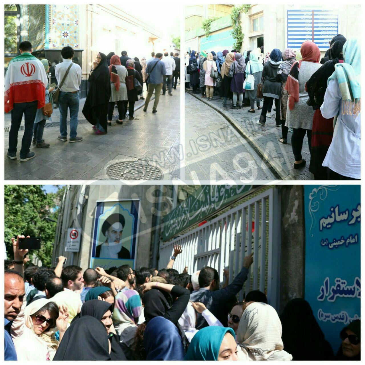 عکس/صف طولانی اخذ رای در حسینیه جماران